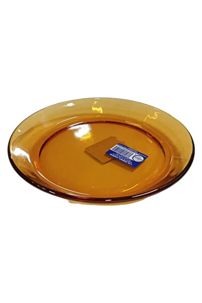 Duralex Lys Amber Tempered Glass Dessert Plates 13.5cm Set of 6 Orange