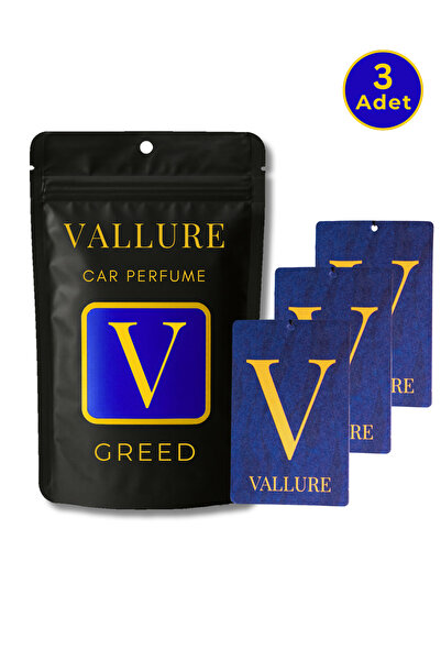 Vallure 3'Lü Greed Parfümlü Kart Araba Kokusu
