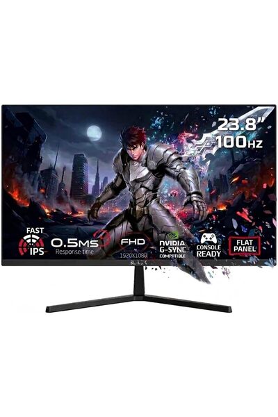 BLACK Gaming Monitor Flat 23.8" inch FHD,100Hz Computer Display Screen 1080P(...