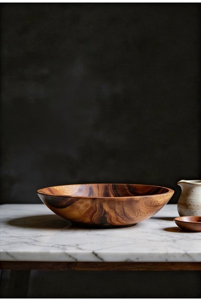 Demy Craft Root Acacia Tree Handmade Large Size Bowl 30 cm |   One Piece Natural Patterned Wooden Bowl