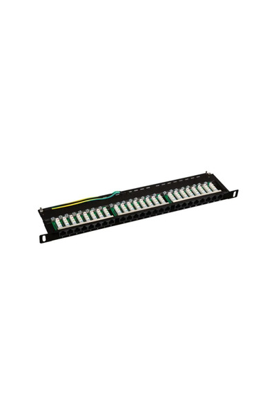 Alantec Patch Panel UTP Cat.5e, Optimum 0.5U - 24 porturi LSA cu guler, Negru...