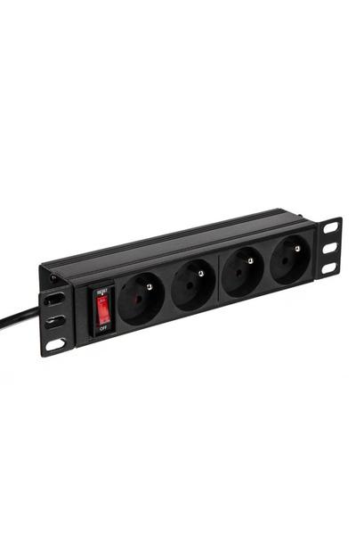Netrack Prelungitor 10 țoli 1U 230V/16A 4x tip E (125-10-01)