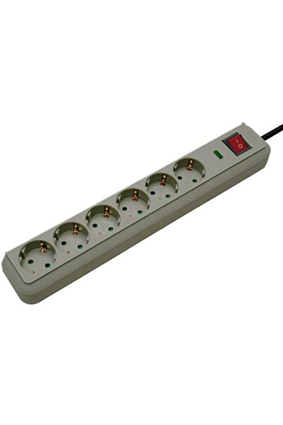 Brennenstuhl Protector la supratensiune Gri cu 6 prize AC, 1,5 m