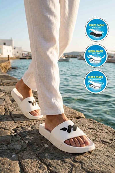 WALKWAY 8000-02 m White Men's Slippers