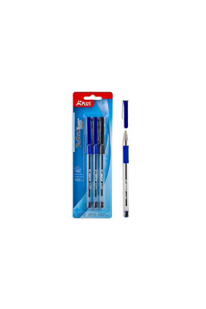 Zumzeria Soft Grip Pen Set (Blue-Black) - 3pcs