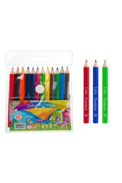 Zumzeria Mini creioane colorate - 12 bucăți