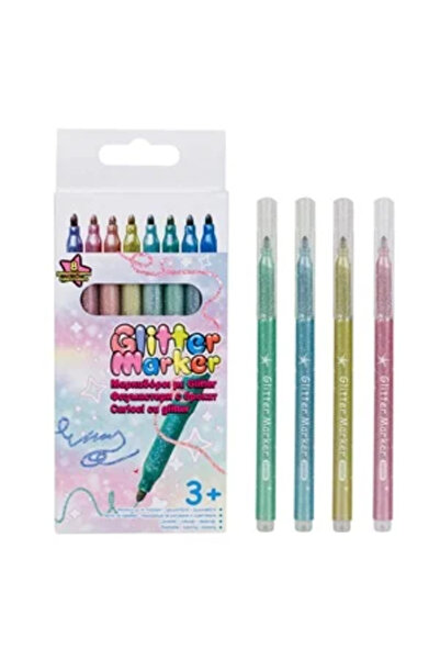 Zumzeria Set of Thin Glitter Markers - 8pcs