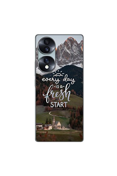 OEM Husa compatibila cu Honor 70 Silicon Gel Tpu Model Mesaj Fresh Start
