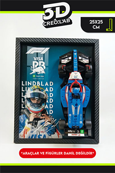3Dcreo.lab Lego Formula 1 Speed Champions Uyumlu Pilot Baskılı Sanatsal Sergi...