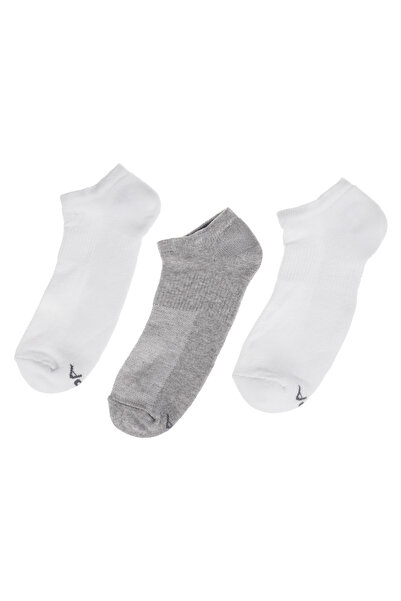 Zumzeria Short Gray and White Sports Socks for Men - 3 pairs