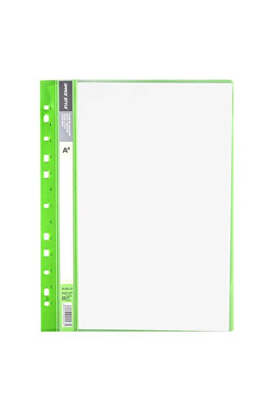 Zumzeria Dosar din plastic A4 verde lime cu spătar și 20 de folii.