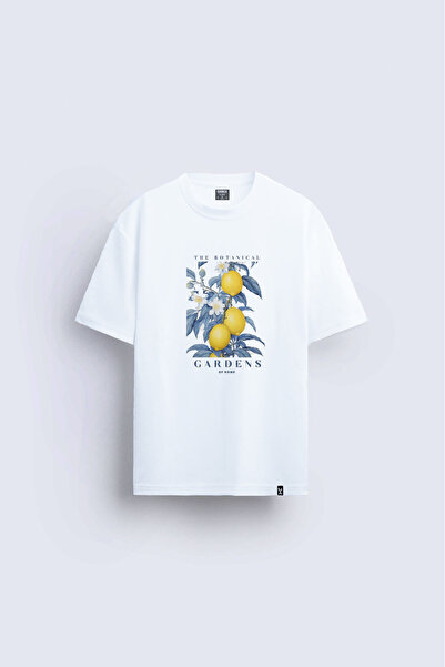 AYDESİGN Limon Pinterest Printed Crew Neck White T-Shirt T-Shirt