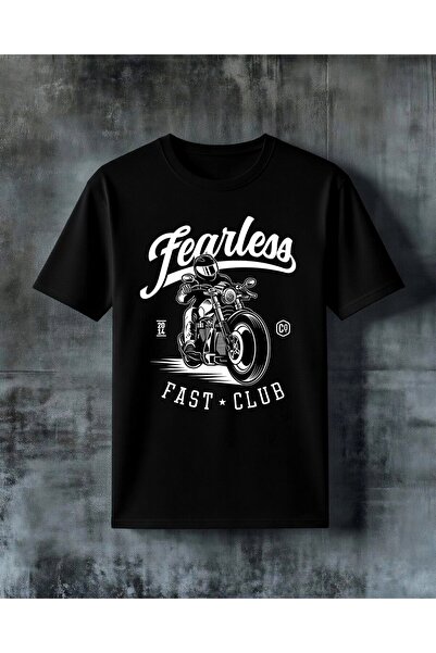 COMVİCHO Motorcycle Rider 3 Printed Oversize T-Shirt