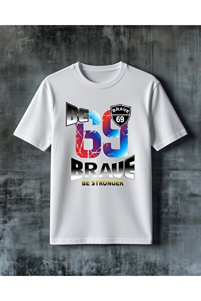 COMVİCHO Be Brave Be Stronger Printed Oversize T-Shirt