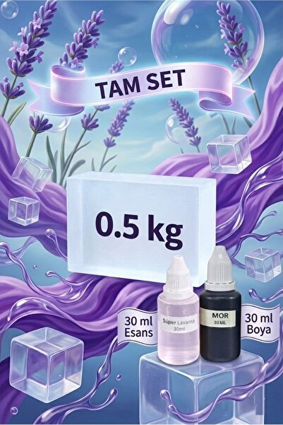 Organik Hekim Lavanta Kokulu Esans 30 ml | Mor Renk Sabun Boyası 30 ml | Şeff...