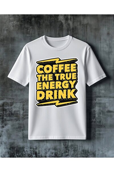 COMVİCHO Coffee True Energy Energy Printed Oversize T-Shirt