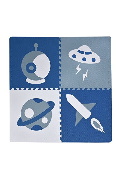 Zumzeria Sky Blue Puzzle Rug for Kids 61x61cm (4 Pieces)