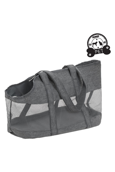 Zumzeria Geantă de transport tip sling gri pentru animale de companie 50x22x29cm