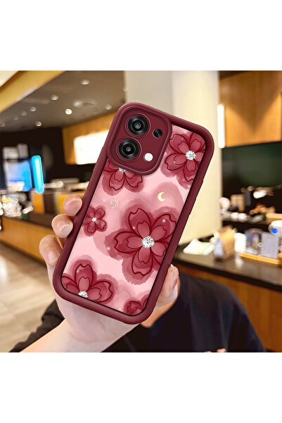 SLIMFELT Oppo A6 Pro 4G/5G Uyumlu Yüksek Kaliteli Çiçek Desenli, Düşmeye Daya...