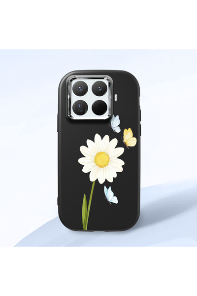 ucuc Mi 15t Pro Compatible Shock-Absorbing Camera Protected Black Silicone Case