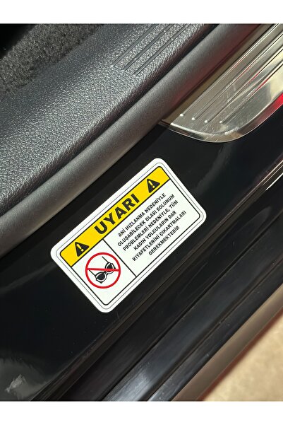 Papeit Araç İçi Uyarı Stickerı (1 Adet)