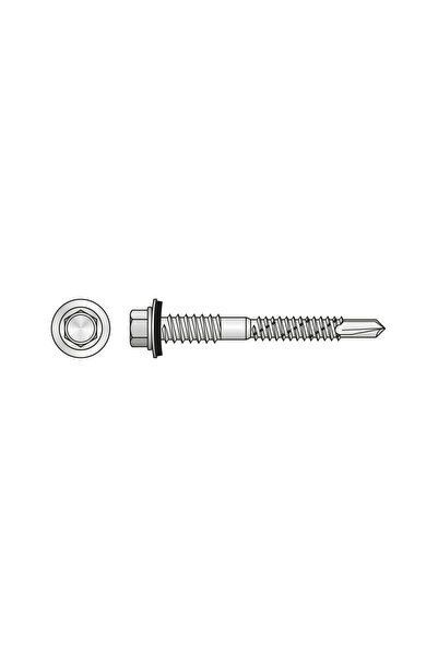 index Set 100 x Surub Capacitate Mare de Gaurire Otel Zincat, 5.5 / 6.3 x 105