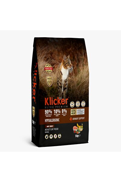 klicker ULTRA PREMIUM TAHILSIZ YETİŞKİN KEDİ MAMASI SOMONLU 1 KG