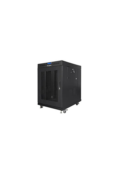 Lanberg Dulap rack 19 " 15U 800x1000 Uși perforate negre (flat pack) LCD