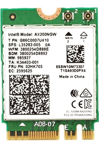 Intel Wi-Fi 6 AX200 (Gig+) Internal WLAN 2400 Mbit/s