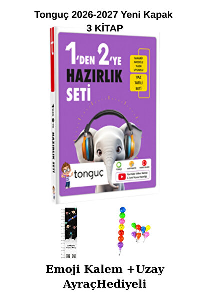 Tonguç Yayınları Tonguç 1'den 2'ye Hazırlık SETİ (3 KİTAP) YENİ KAPAK SET(UZA...
