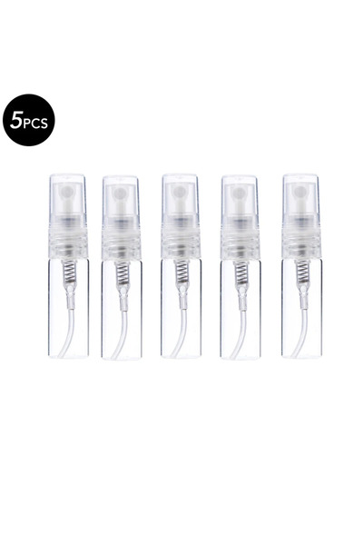 5pcs 3ml Glass 5/10Pcs 3ml 5ml 10ml Clear Mini Perfume Glass Bottle Empty Cosmetics Bottle Sample Te