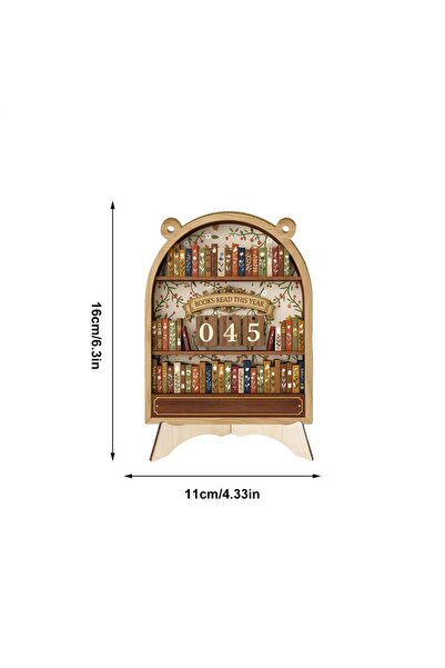 Choice D Book Tracker Sign Wooden annual reading counter Reading Challenge Tr...