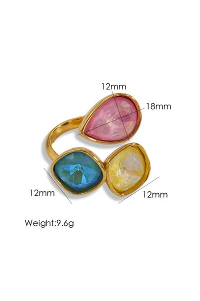 Choice9 ZJ42656B9A0-9 CARLIDANA Simple Multi-Color Fashion Jewelry Open Rings...