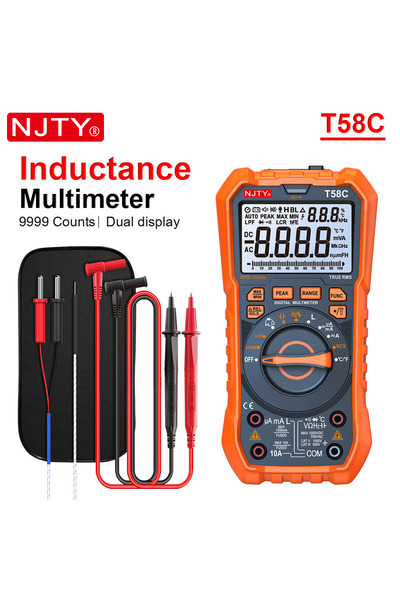 Choice جهاز قياس رقمي متعدد الوظائف T58C NJTY T58B T58C بـ 9999 عداد، نطاق تل...