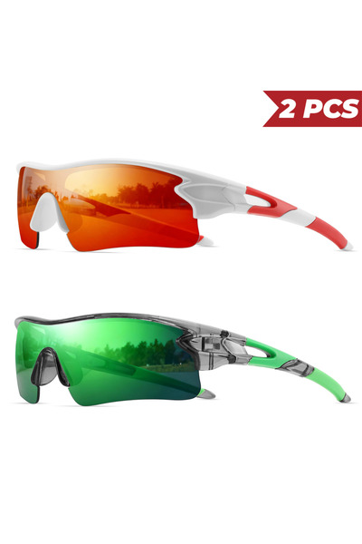 Choice7 2PCS-3 2PCS Classic Colorful Sunglasses - One-Piece Lens, UV400 for S...
