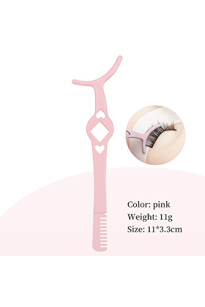 Choice3 Pink 1Pcs False Eyelash Tweezer Eye Lash Applicator Comb Makeup Tools...