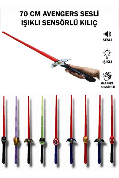 Retoys Işıklı Sesli Avengers 70 Cm Işın Kılıcı Katlanabilir