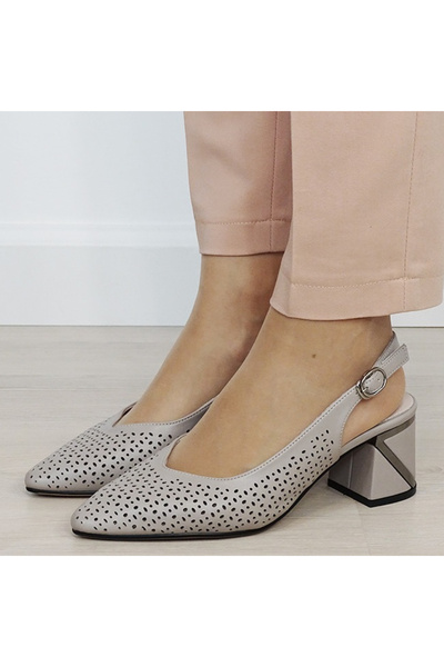 SOFILINE Grey perforated leather shoes BY6885-6 02