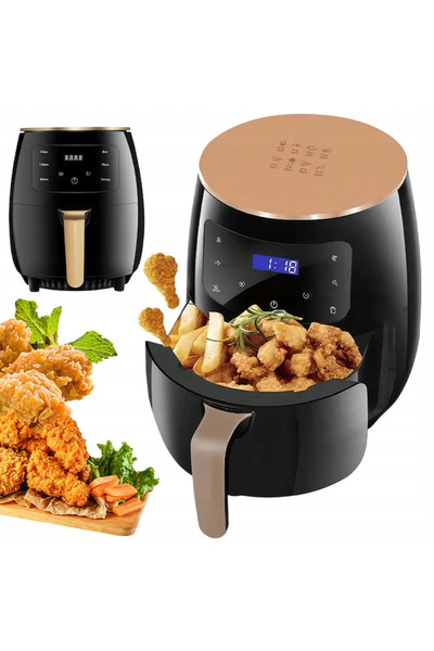 OEM Friteuză cu aer cald de 6L, 2400W, Negru, Multifuncțională, 6 Programe