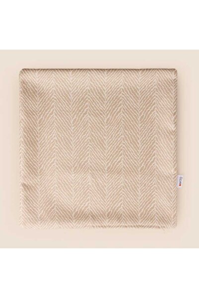Evidea Soft Leaf Kırlent Kılıfı - Vizon - 40x40 cm