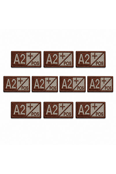 brodezcu Set of 10 embroidered patches, emblems, Embroidered blood group A2 P...