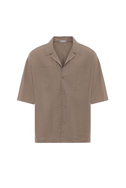 S13 Store Double Pocket Oversize Linen Shirt
