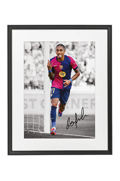 Boomah Accessories Raphinha Barcelona Printed Autograph - Framed Poster 50x40...