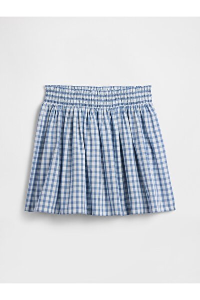 GAP Kız Çocuk Mavi Pull-On Smocked Etek