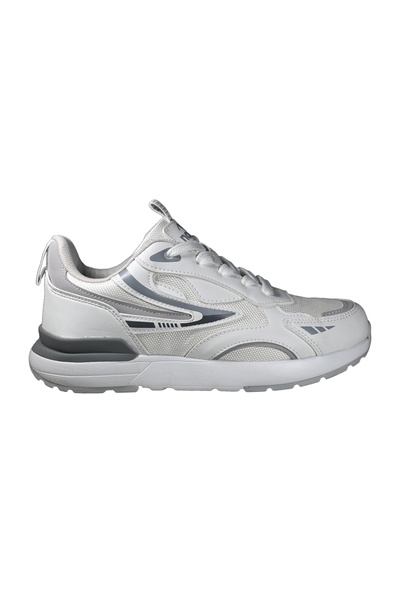noka Women's Breathable Panel Detail Textile Lace-Up Sports Sneaker White