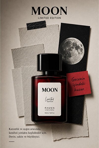 RAVEN PERFUME MOON Limited Edition Özel Seri Unisex Extrait De Parfüm Uzun Sü...