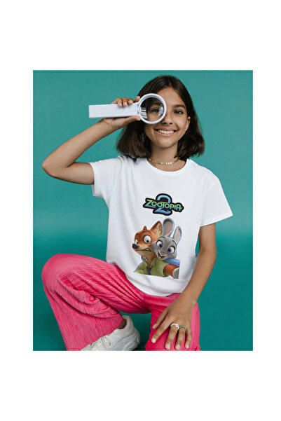 ALPŞAN TİCARET Zootopia T-Shirt Boy Girl Kids White T-Shirt