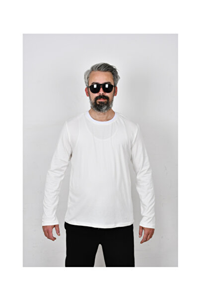 WAY BE COLECTİON Erkek Sweatshirt SIfır Yaka Uzun Kollu Hafif Bol Kesim %95 P...