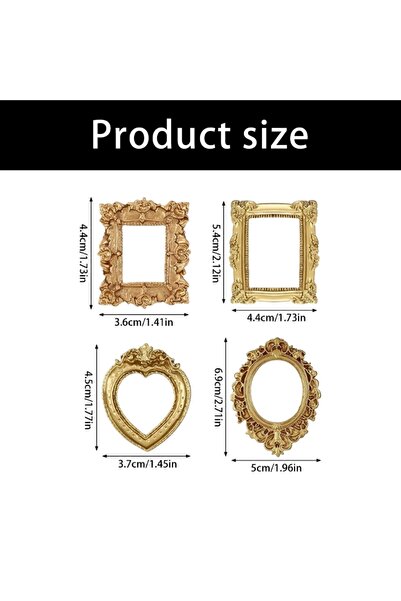 Choice 12pcs 12pcs Resin Picture Frame Mini Photo Frame Tiny Antique Frame Sm...