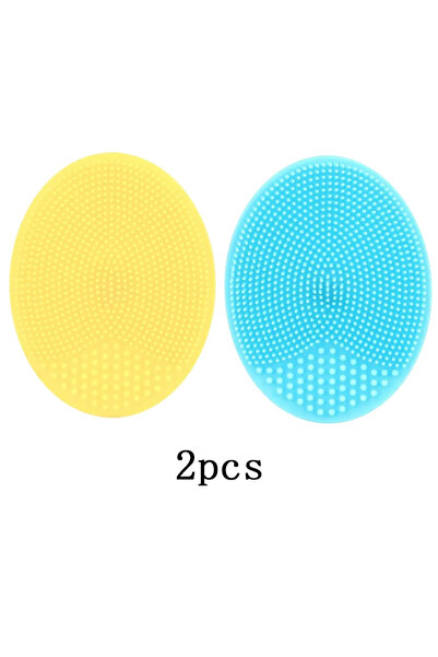 Choice1 Yellow-Blue 1/2/4pcs Soft Silicone Face Brush Cleanser and Massager M...